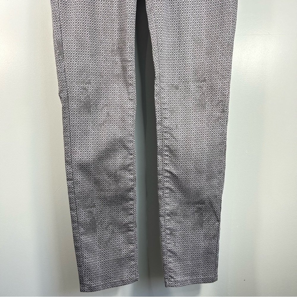 Prana Slim Trousers in Light Gray Microdot Print - Picture 8 of 13